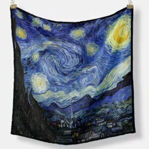 Van Gogh Starry Night Square Scarf NEW
